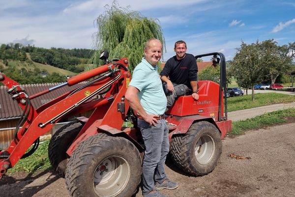 Rudolf Pichler (BAV Grieskirchen) und Manuel Würzl (Kompostieranlage)