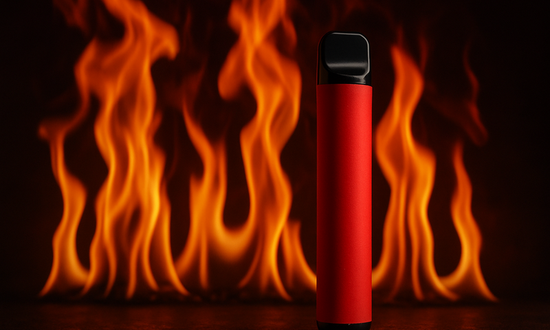 Vapes in Flammen (KI-generiert über ChatGPT)